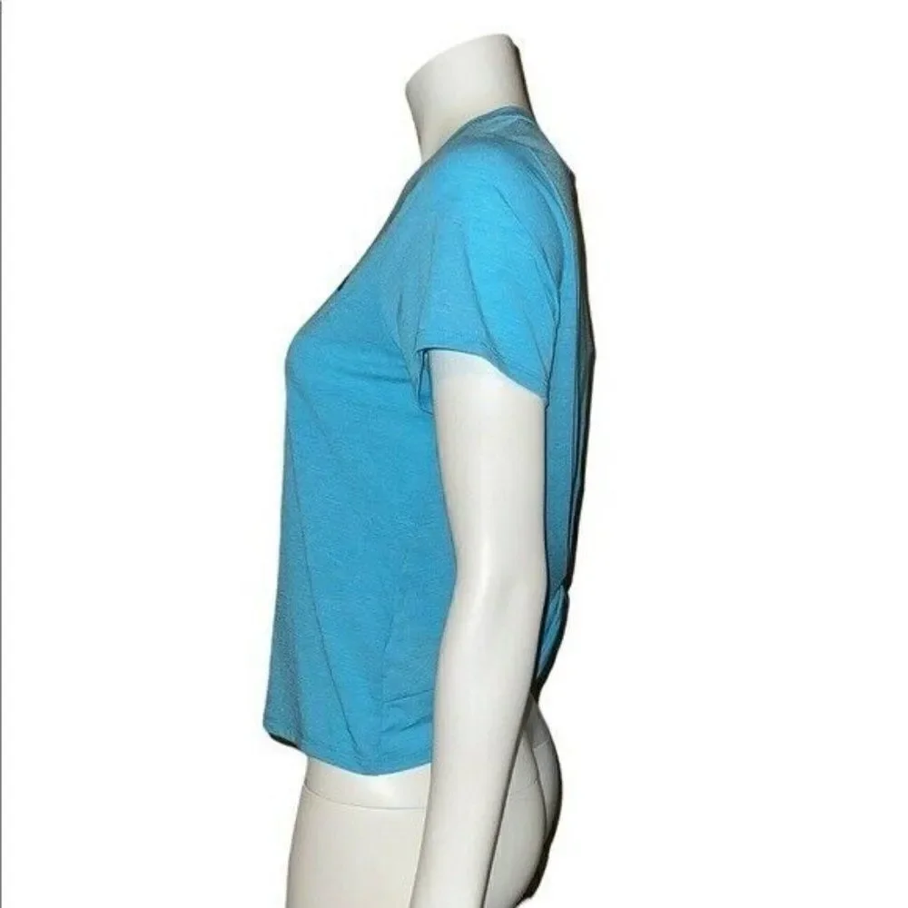The North Face Women's Maui Blue Wander Twist Back Short Sleeve T-Shirt Small - Picture 4 of 9